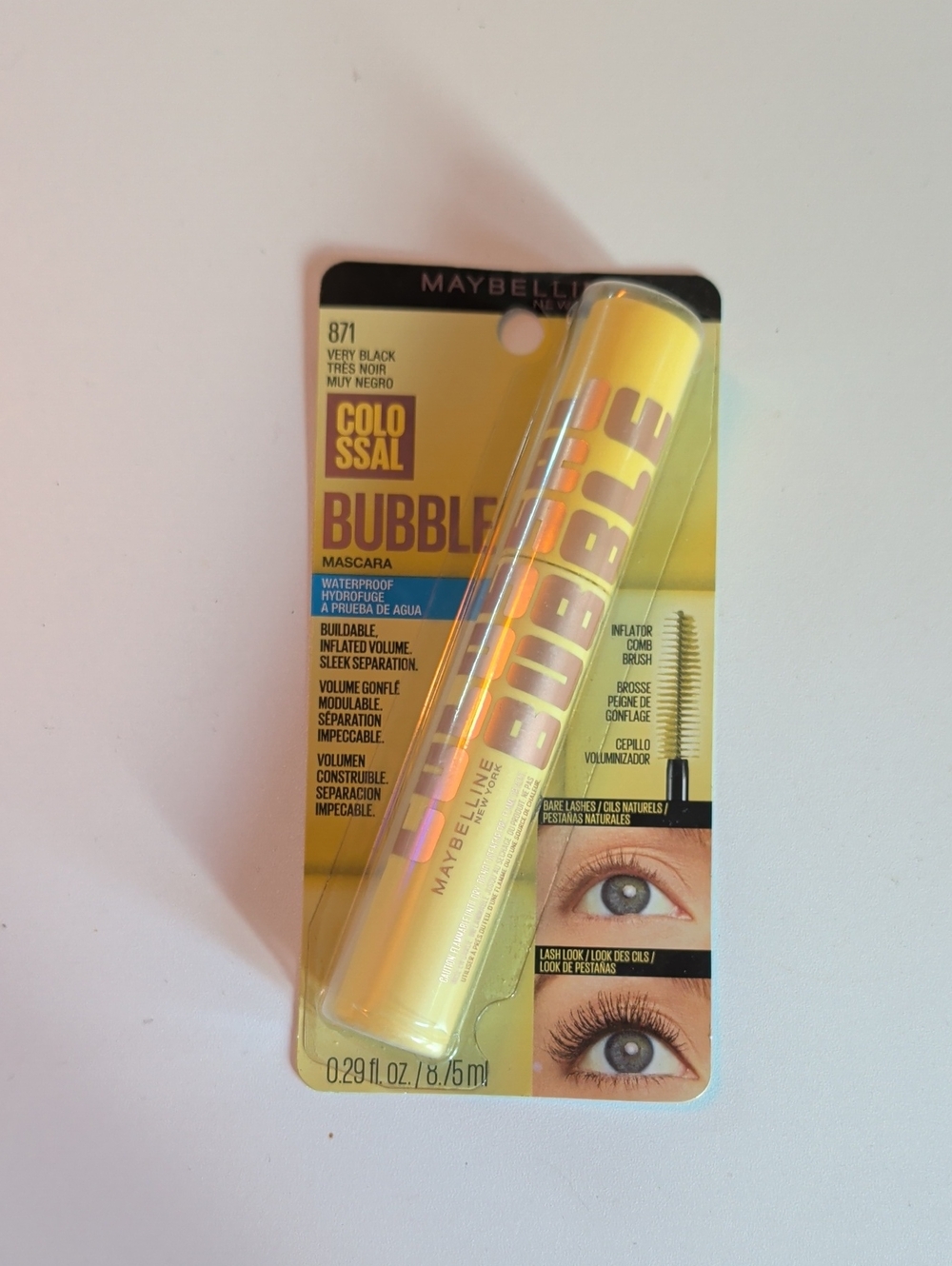 Maybelline Colossal Bubble Mascara - Yellow Packaging, Black Shade